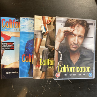 Californication - Kaudet 1-4 9DVD (VG/VG+) -tv-sarja-